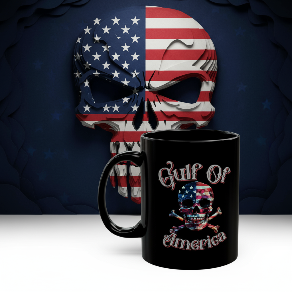 Walton & Johnson: Gulf of America Skull Mug, 11oz and 15oz