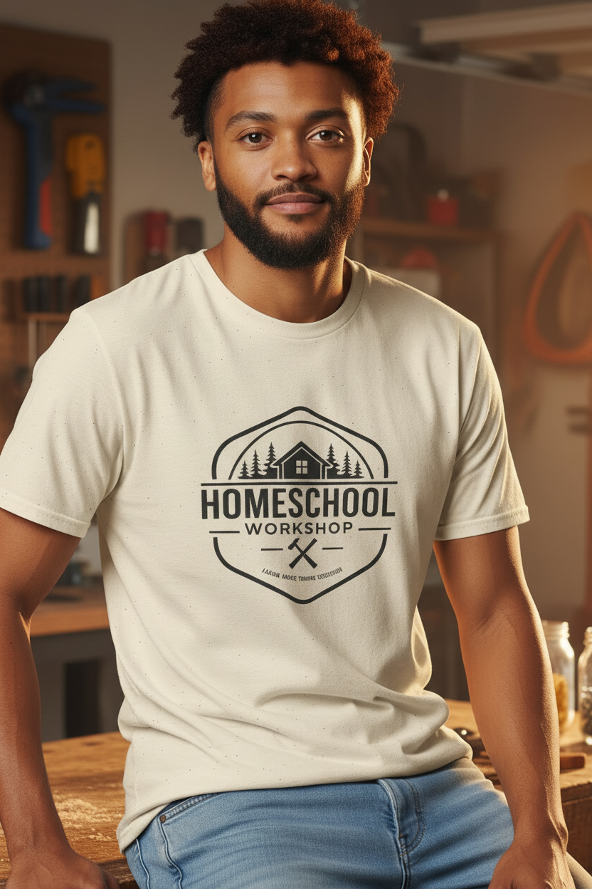 Homeschool Workshop: The Workshop T-Shirt - Lifestyle Mockup