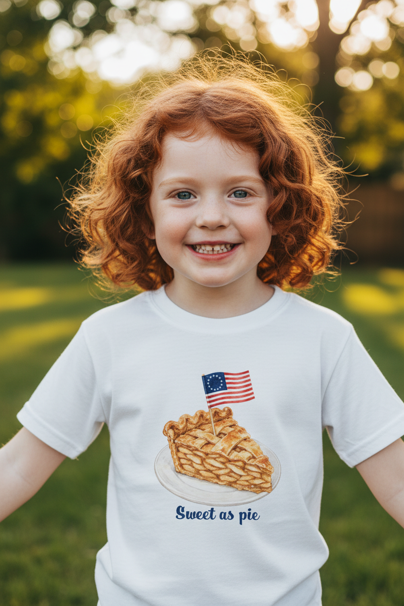 Kids Sweet as Pie Tee — Redhead Child