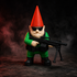 Liberty Reaper tactical gnome holding a machine gun with the bipod hovering above the ground