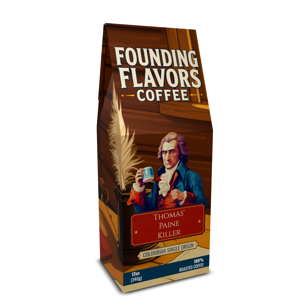 Thomas' Paine Killer - Colombian Single Origin Medium Roast - Founding Flavors Coffee