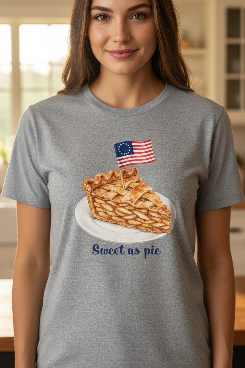 Sweet as Pie Tee — Close Up Lifestyle