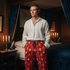 Thomas Jefferson model wearing Historic Founding Fathers Pajama Pants