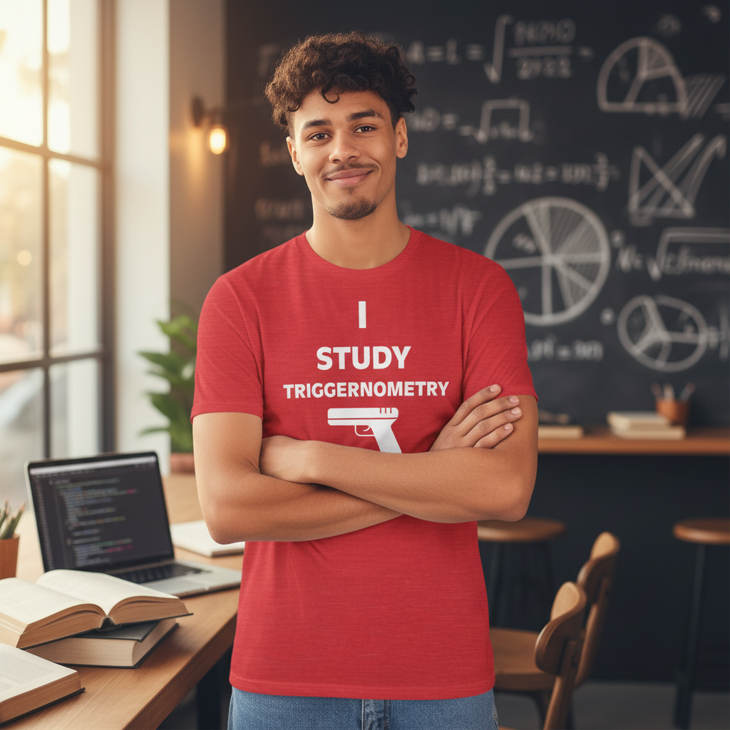 Walton & Johnson I Study Triggernometry T-Shirt Lifestyle Mockup