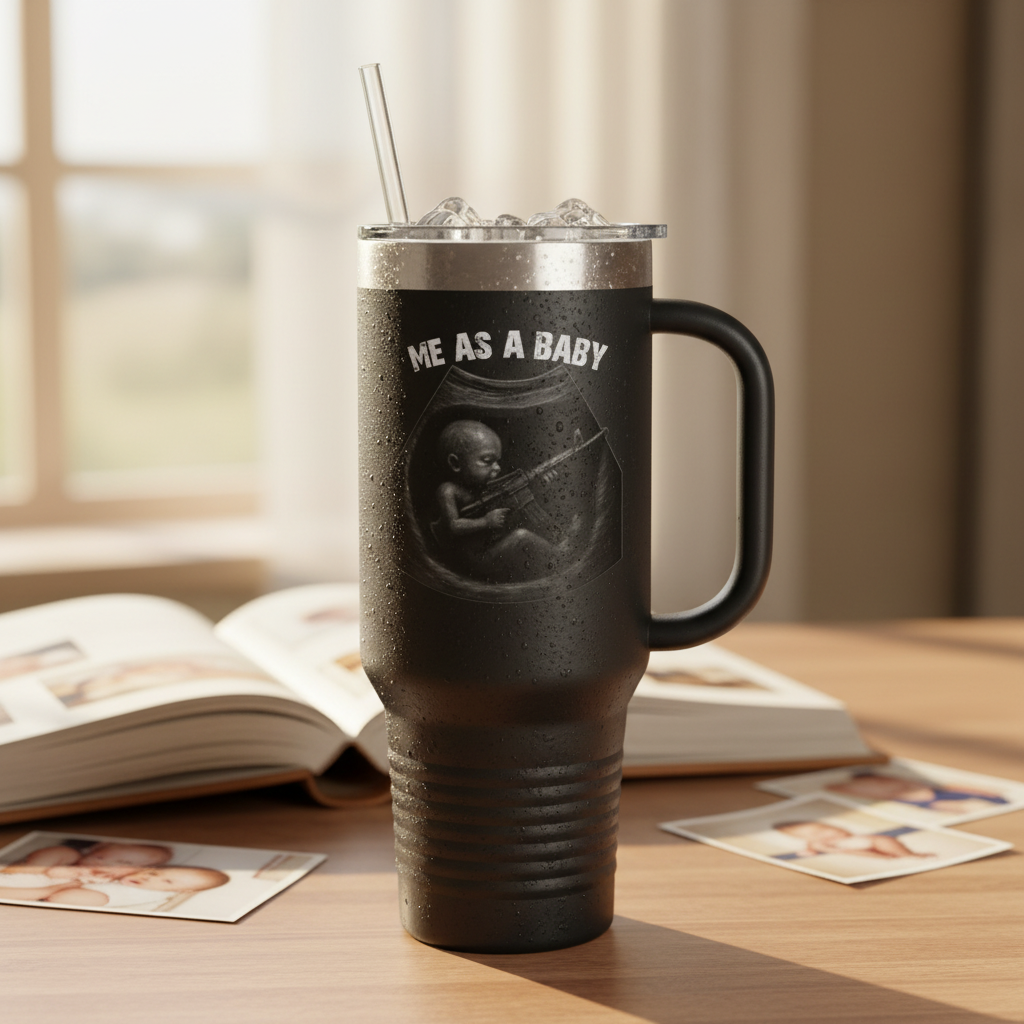 Walton & Johnson Me As A Baby Tumbler Lifestyle Mockup