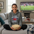 Woman Wearing Less Government More Football Hoodie