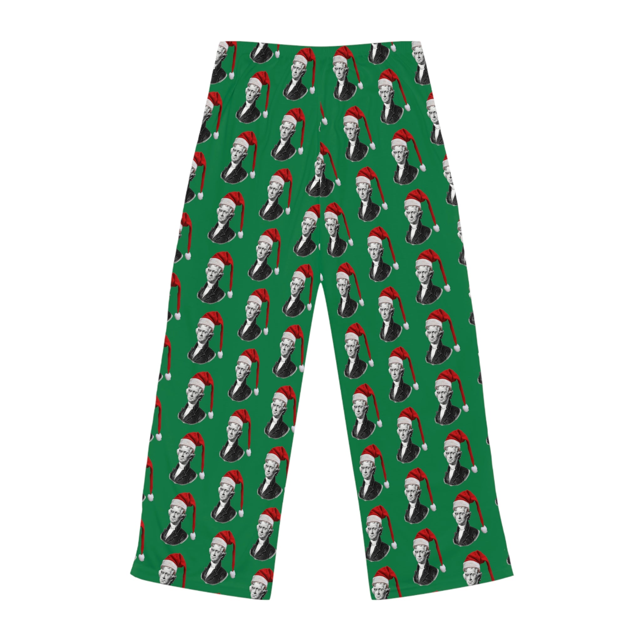 Thomas Jefferson Santa Hat Women's Pajama Pants - 4LibertyShop.com