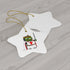 Pepe the Crusader Knight Ceramic Ornaments