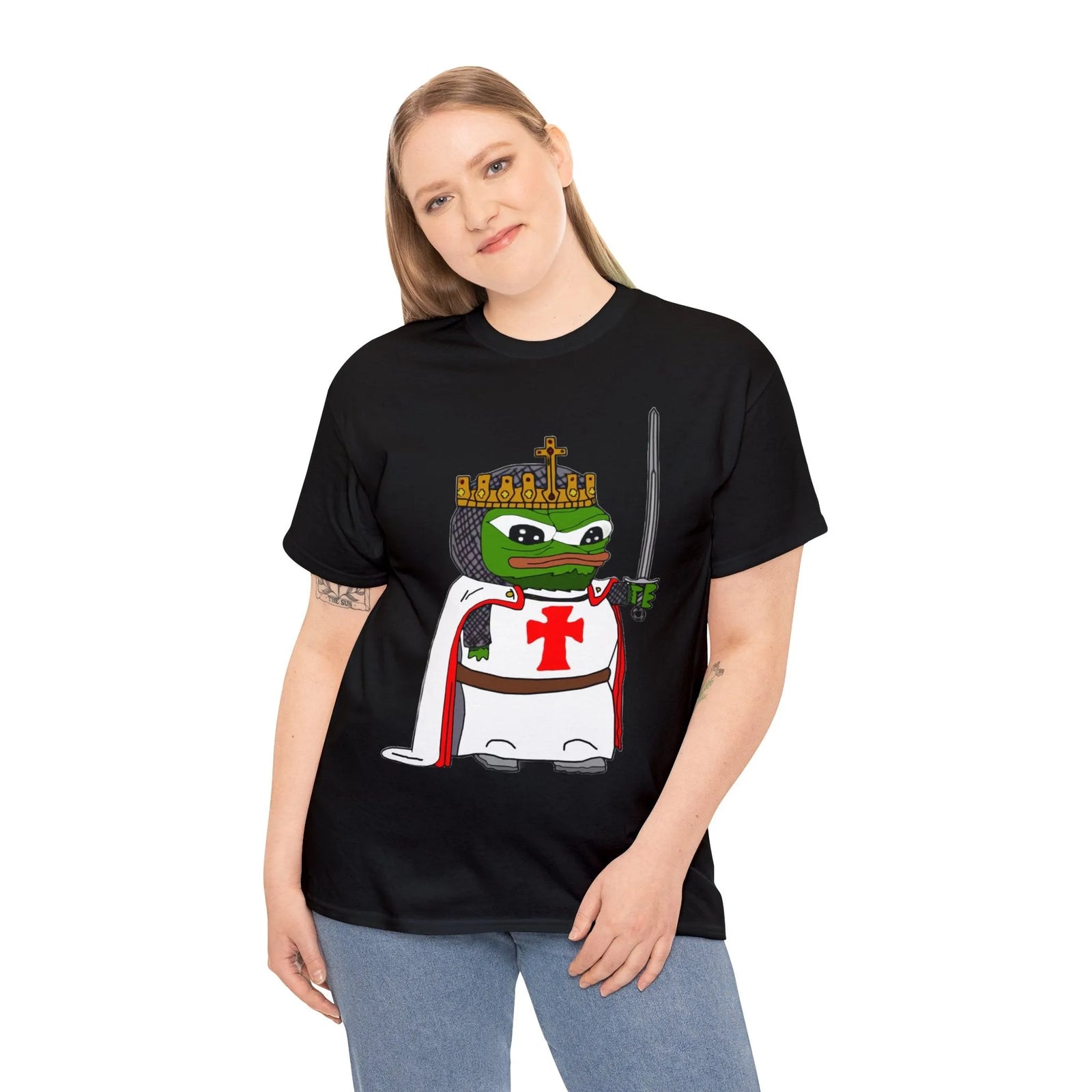 Pepe the Frog Crusader Knight T-Shirt - Deus Vult Meme