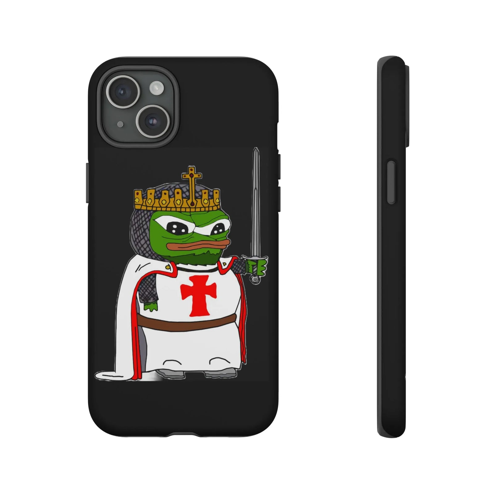 Crusader Pepe Cell Phone Case - Deus Vult Knight Phone Cover