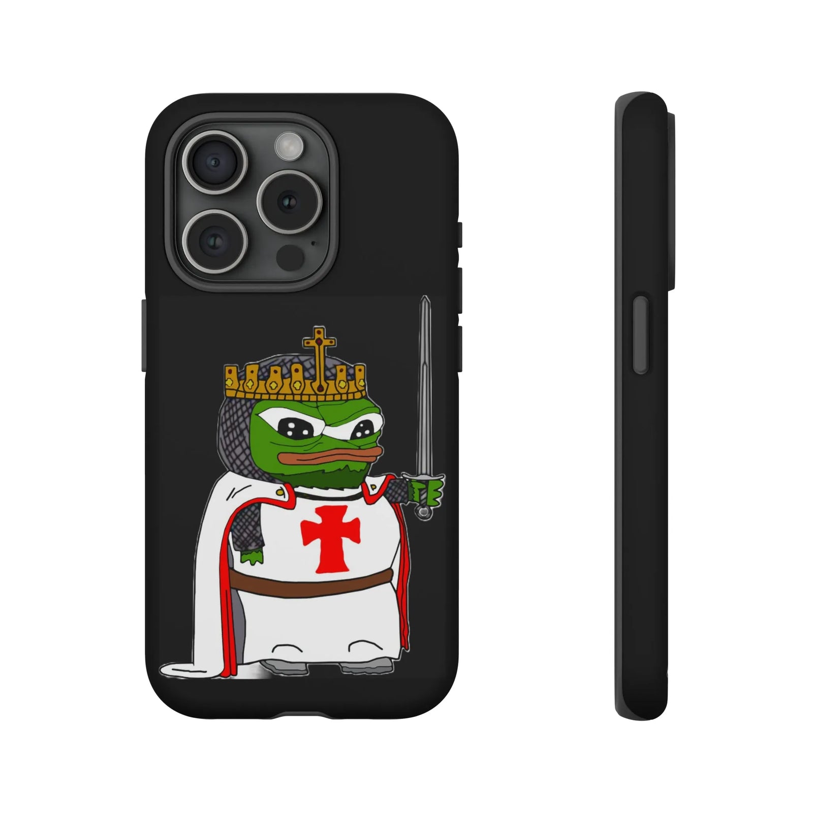 Crusader Pepe Cell Phone Case - Deus Vult Knight Phone Cover
