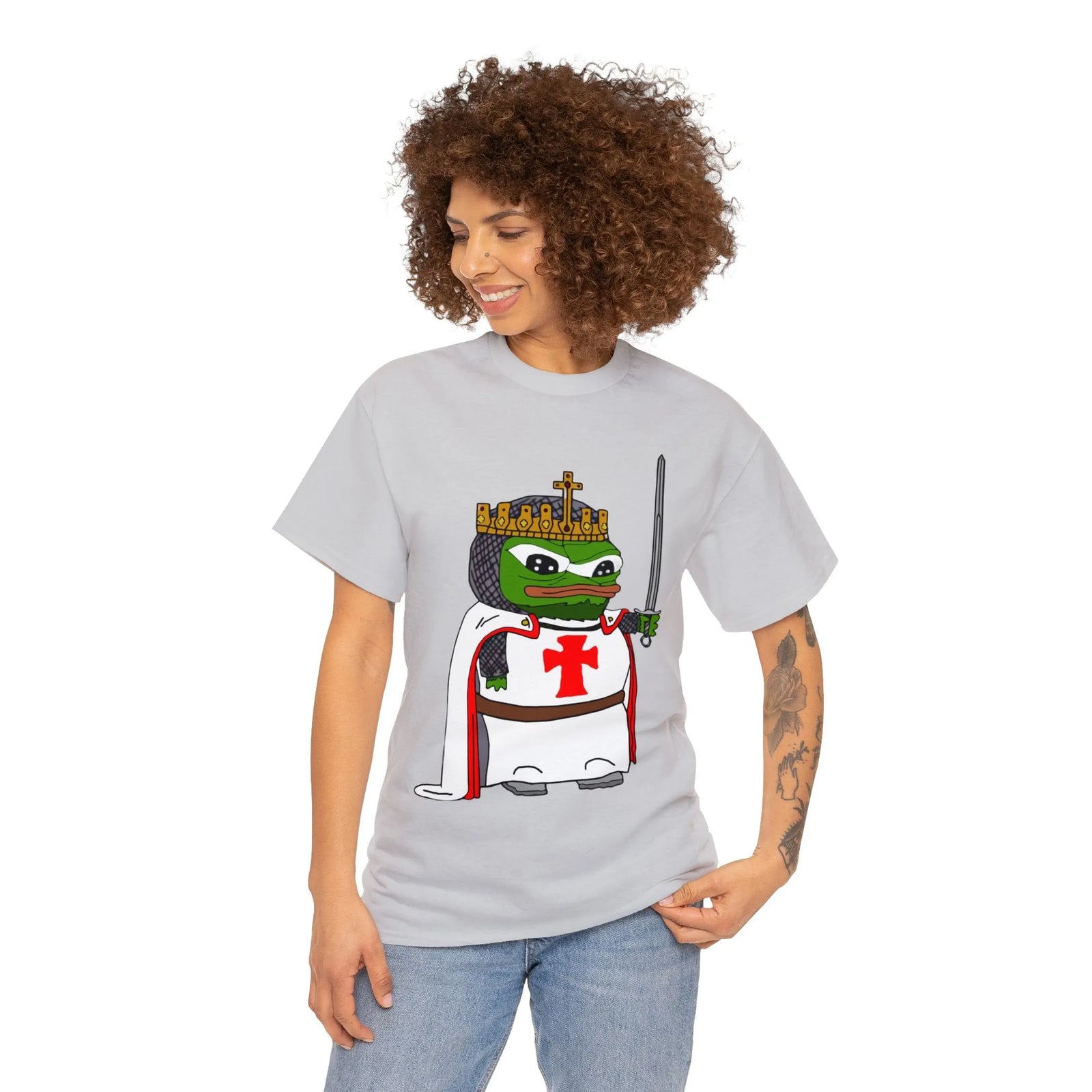 Pepe the Frog Crusader Knight T-Shirt - Deus Vult Meme