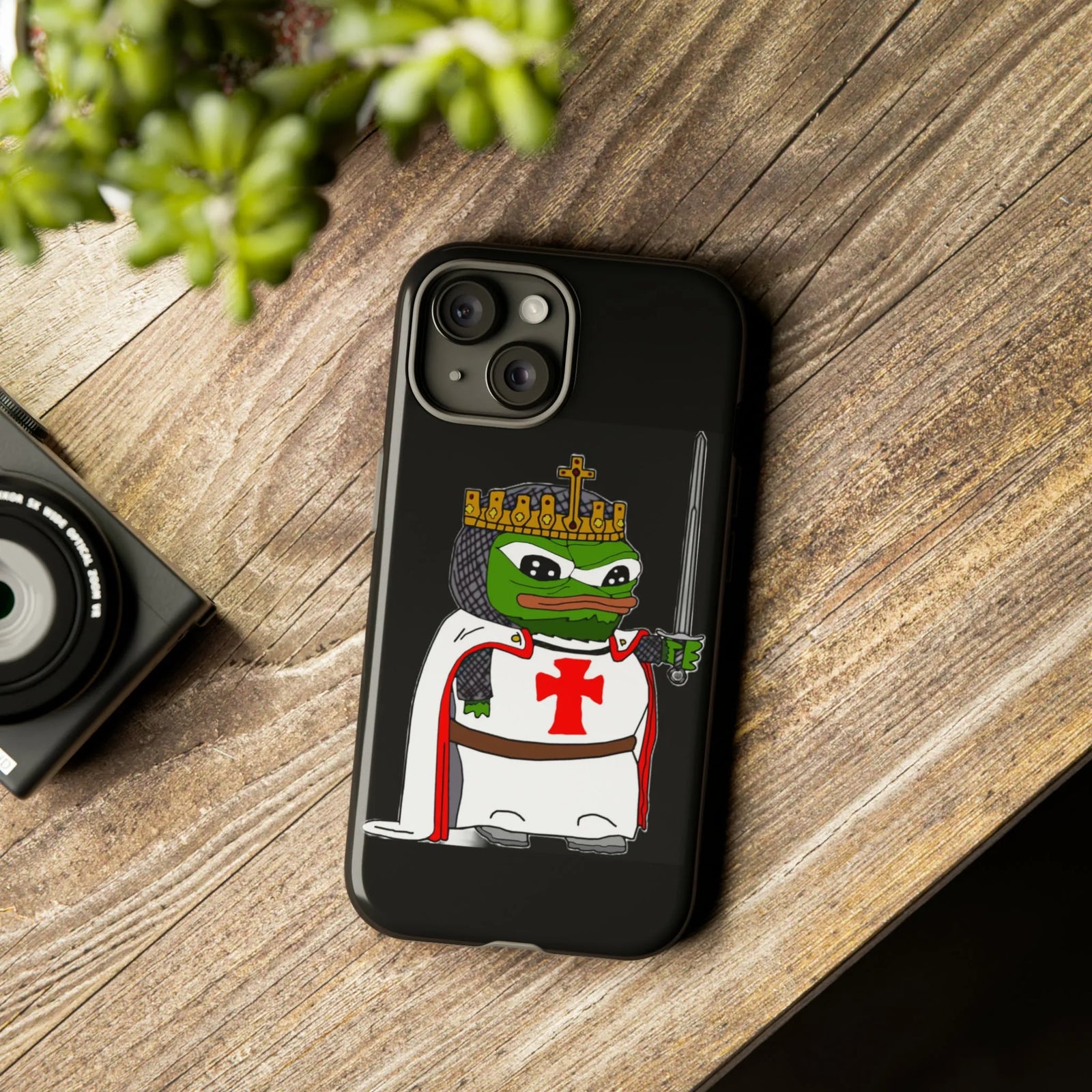 Crusader Pepe Cell Phone Case - Deus Vult Knight Phone Cover