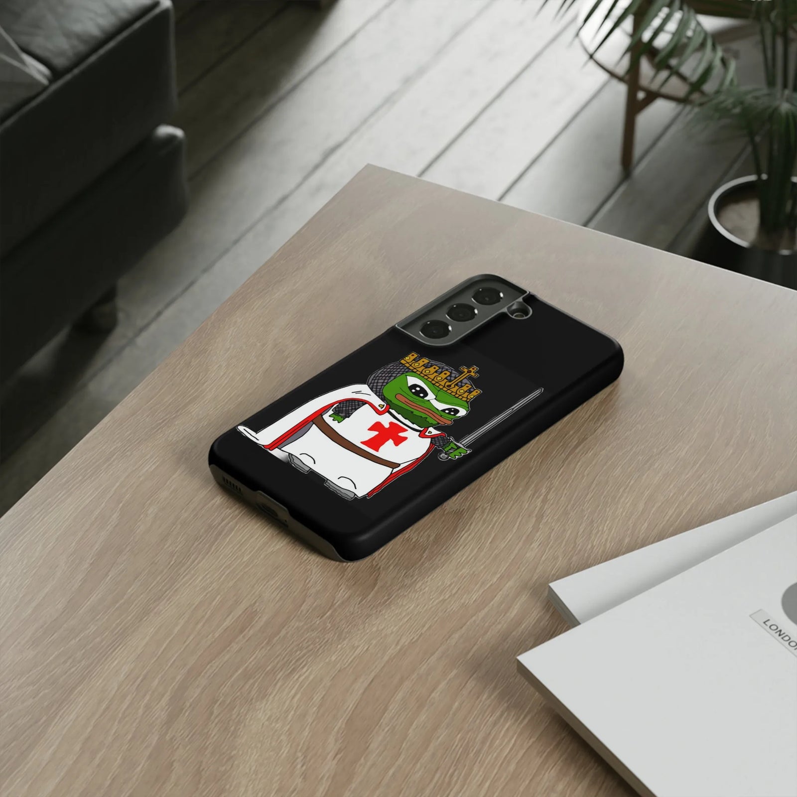 Crusader Pepe Cell Phone Case - Deus Vult Knight Phone Cover