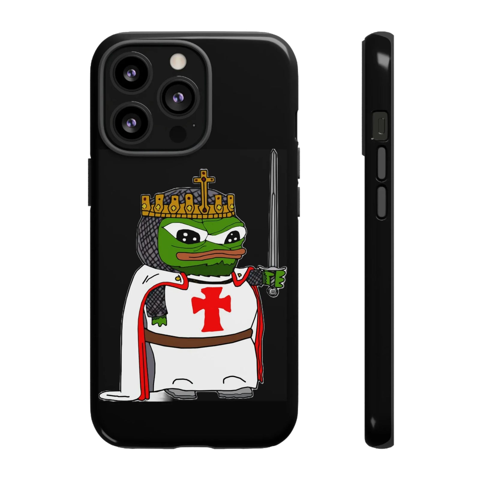 Crusader Pepe Cell Phone Case - Deus Vult Knight Phone Cover