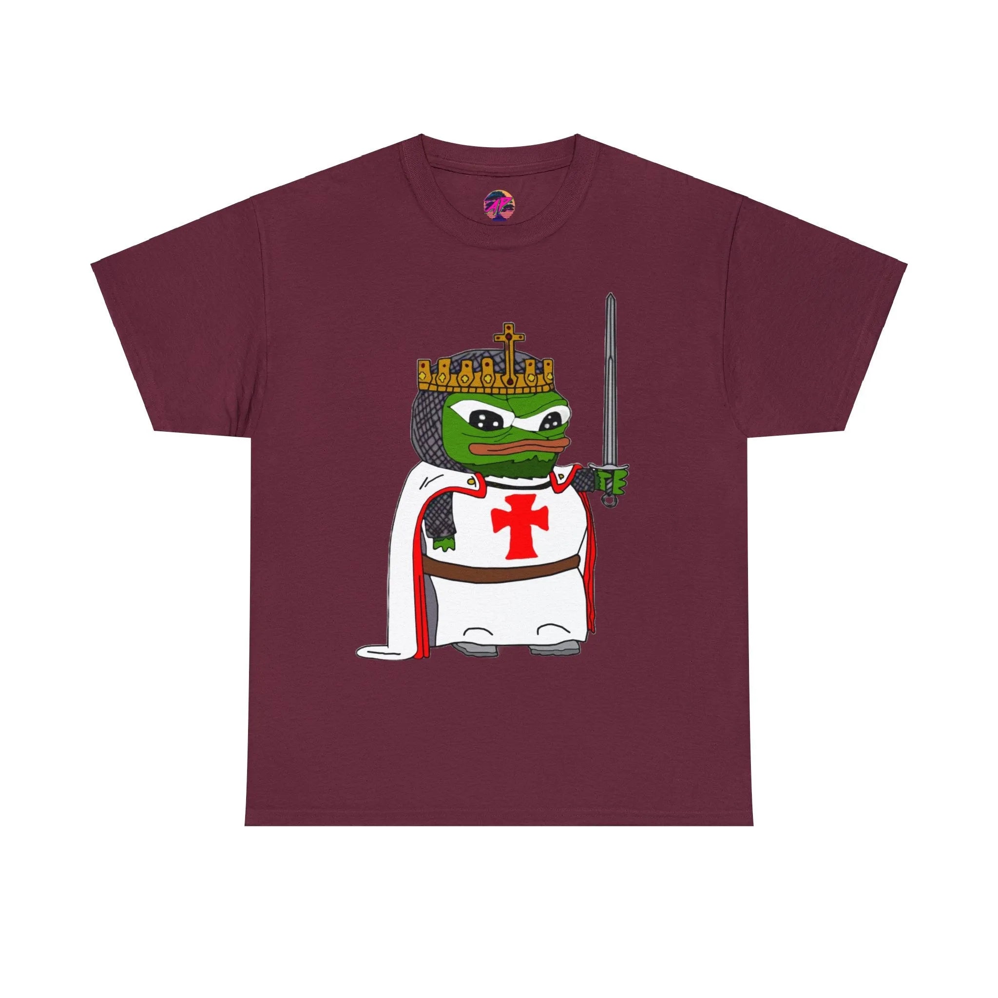 Pepe the Frog Crusader Knight T-Shirt - Deus Vult Meme