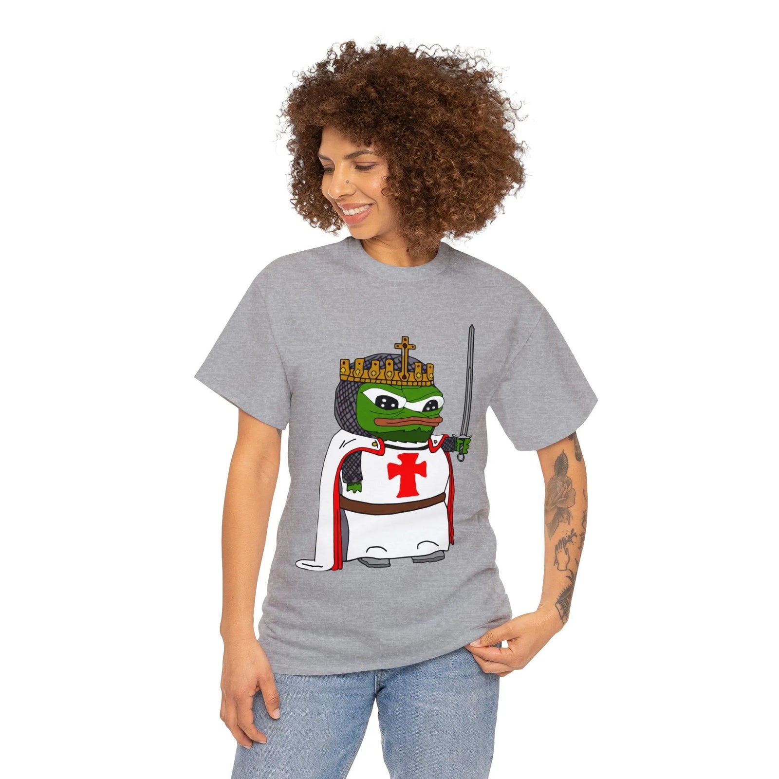 Pepe the Frog Crusader Knight T-Shirt - Deus Vult Meme