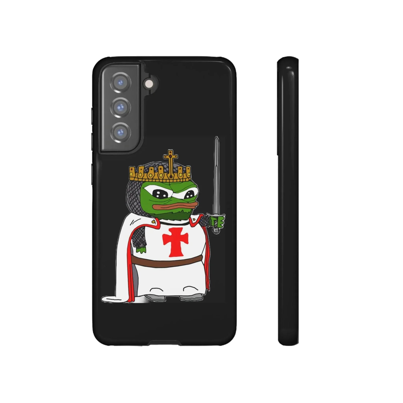 Crusader Pepe Cell Phone Case - Deus Vult Knight Phone Cover