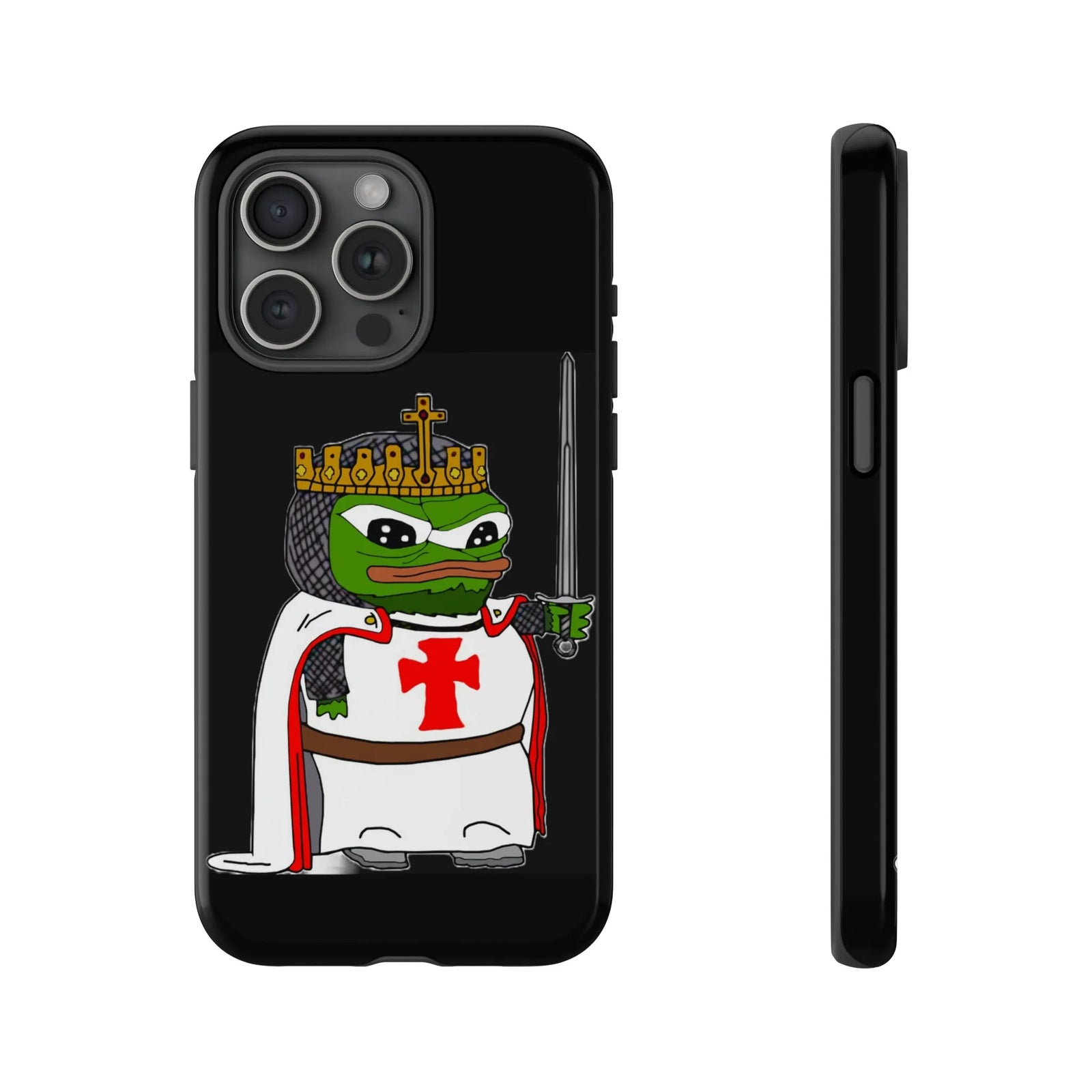 Crusader Pepe Cell Phone Case - Deus Vult Knight Phone Cover