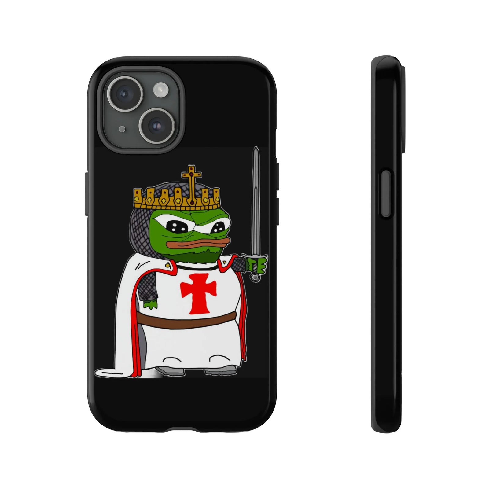 Crusader Pepe Cell Phone Case - Deus Vult Knight Phone Cover