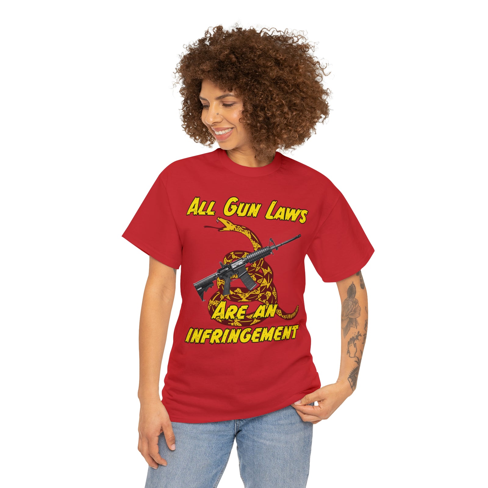 All Gun Laws Are Infringements AR15 Gadsden T-Shirt