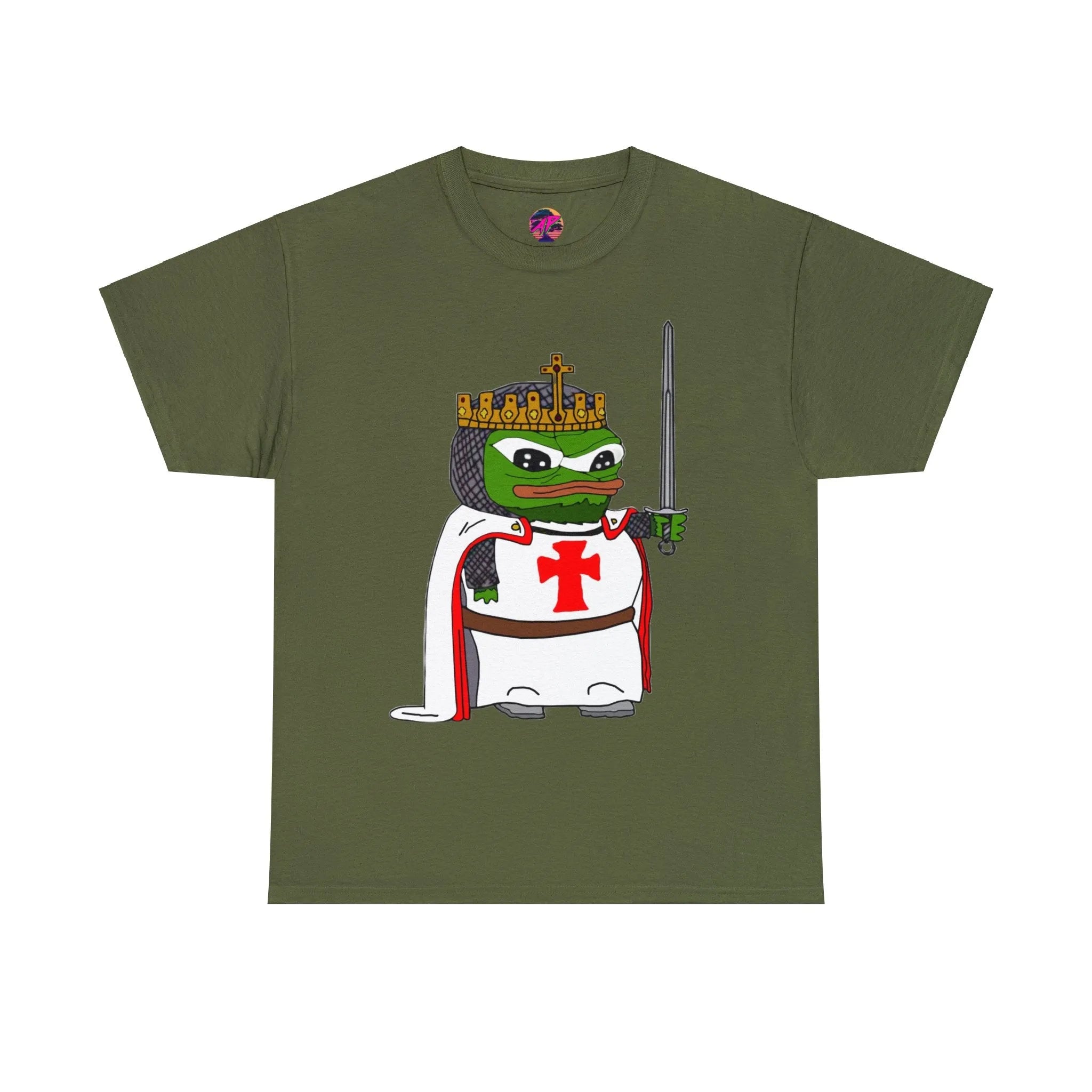 Pepe the Frog Crusader Knight T-Shirt - Deus Vult Meme