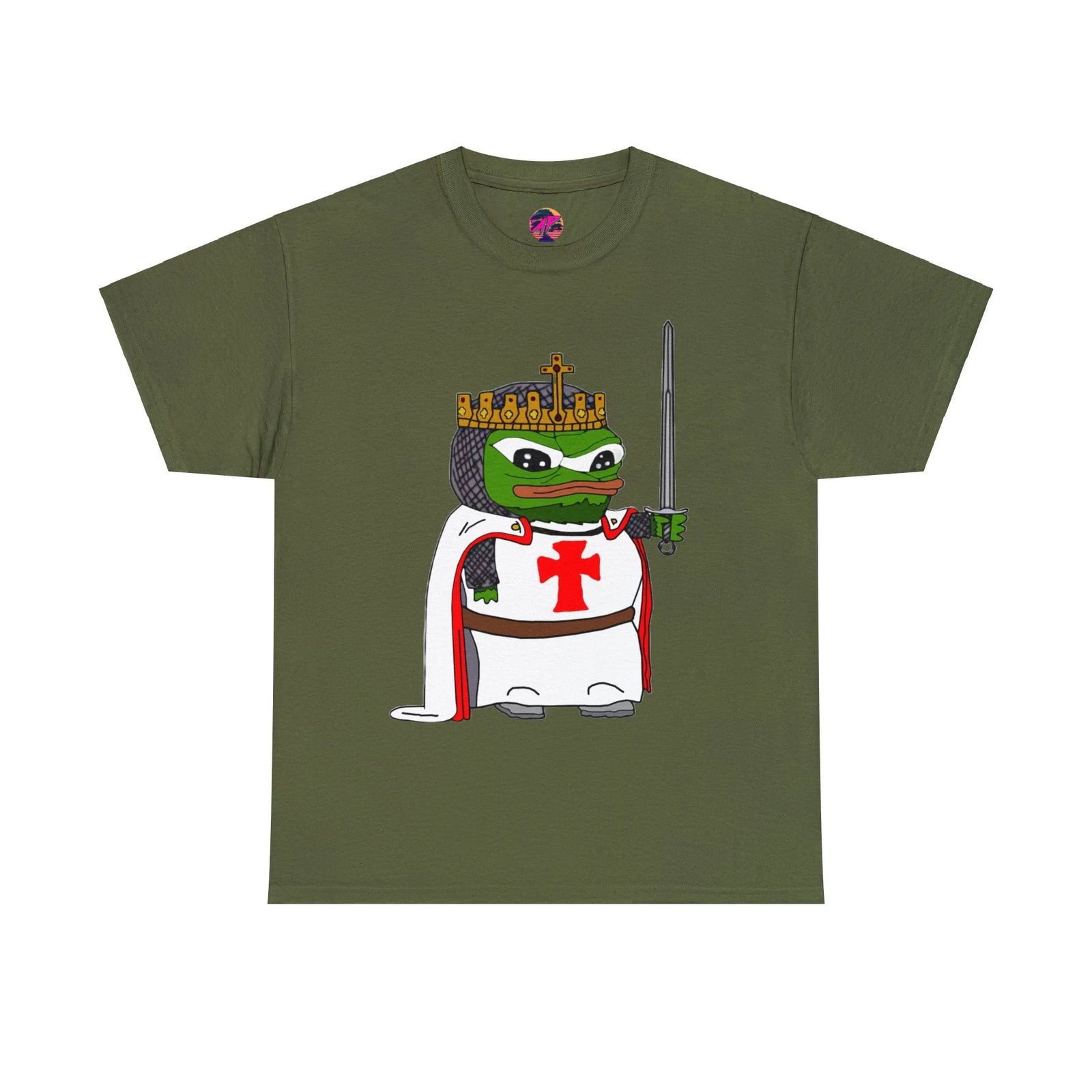 Pepe the Frog Crusader Knight T-Shirt - Deus Vult Meme