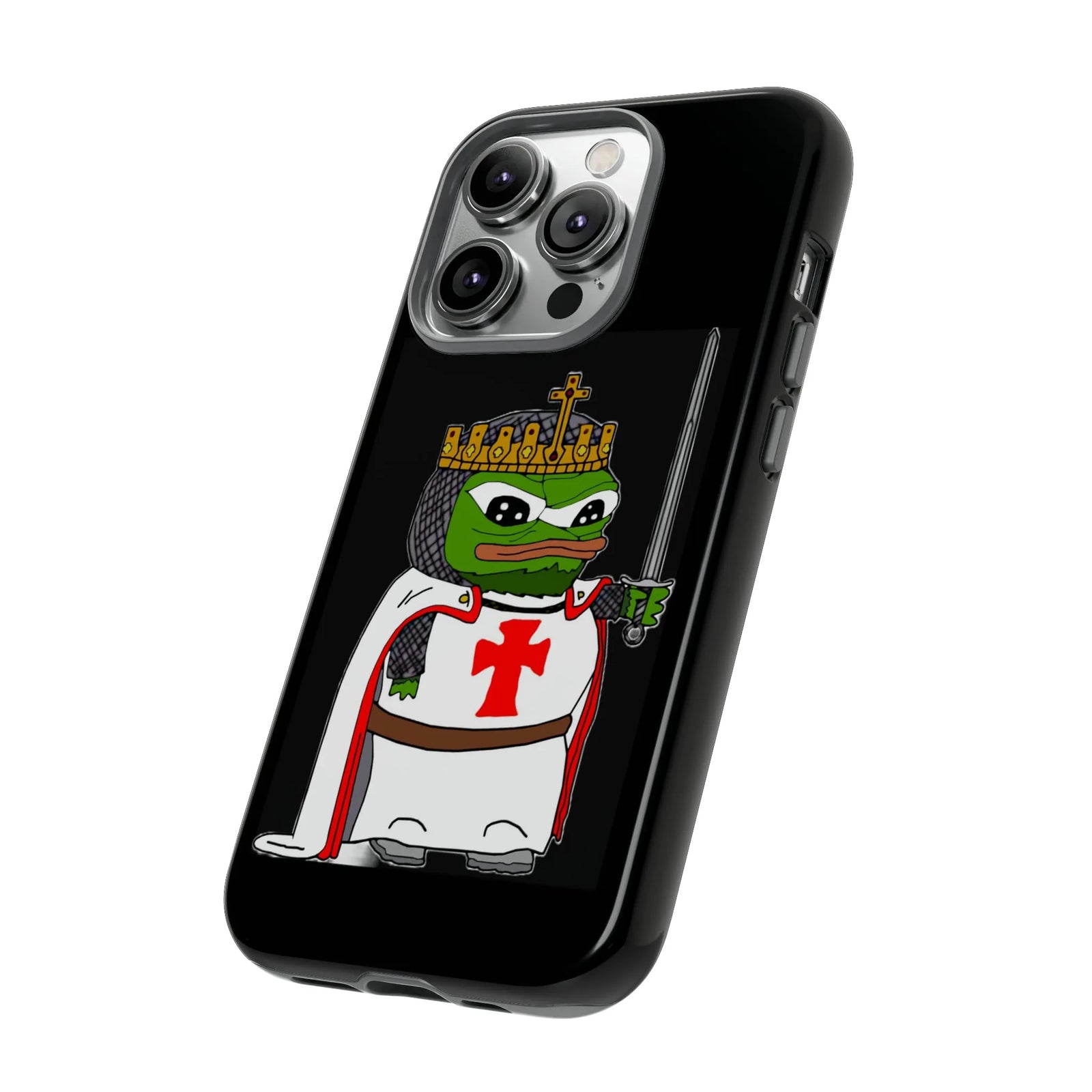 Crusader Pepe Cell Phone Case - Deus Vult Knight Phone Cover