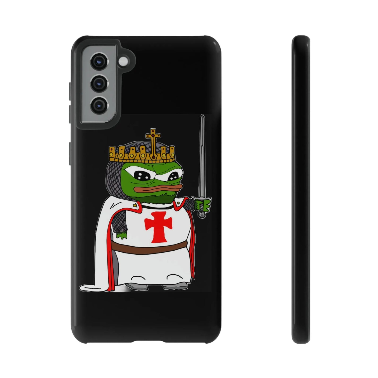 Crusader Pepe Cell Phone Case - Deus Vult Knight Phone Cover