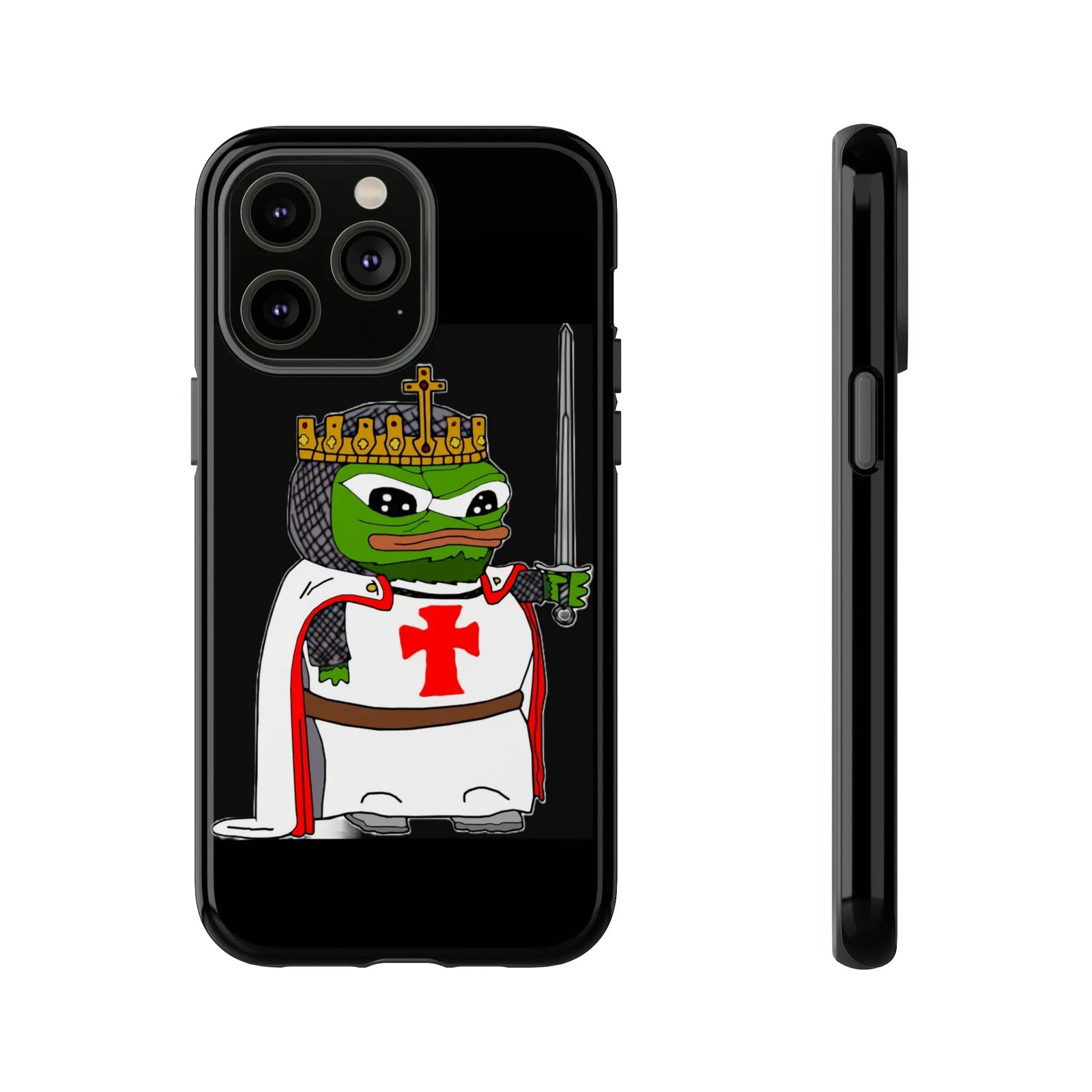 Crusader Pepe Cell Phone Case - Deus Vult Knight Phone Cover