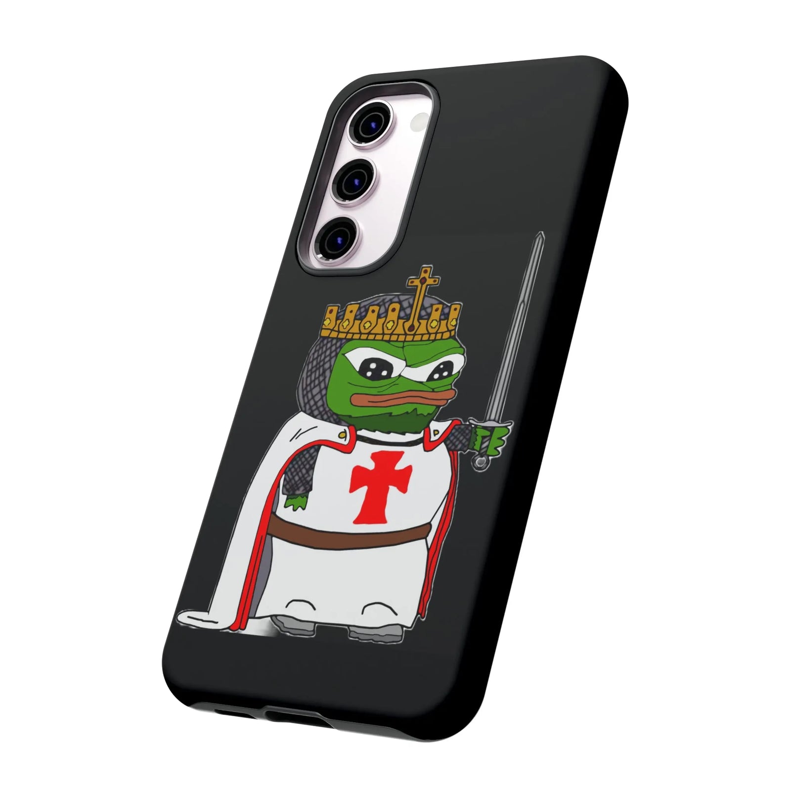 Crusader Pepe Cell Phone Case - Deus Vult Knight Phone Cover