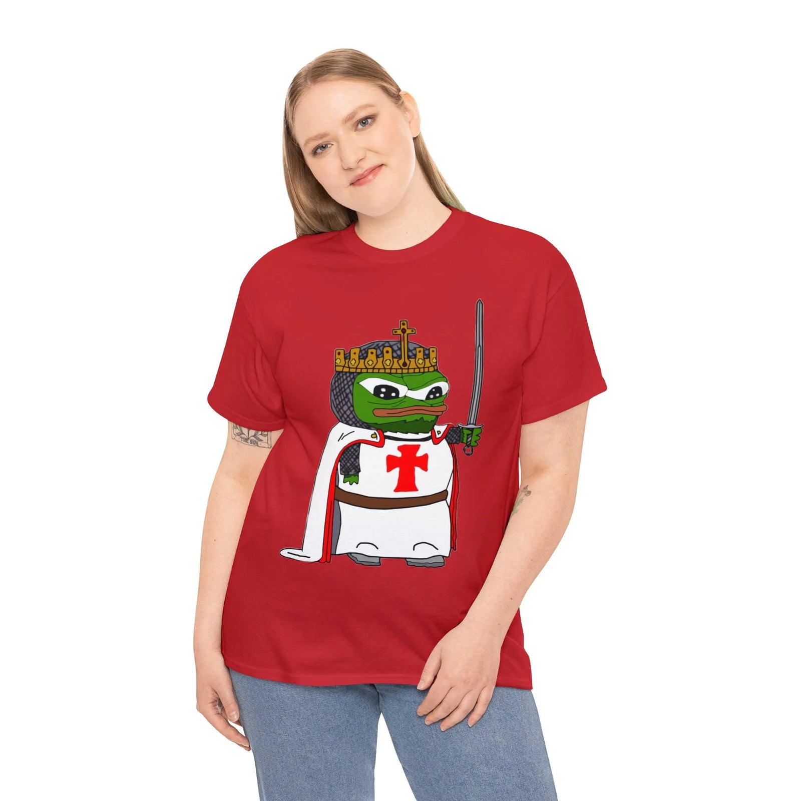 Pepe the Frog Crusader Knight T-Shirt - Deus Vult Meme