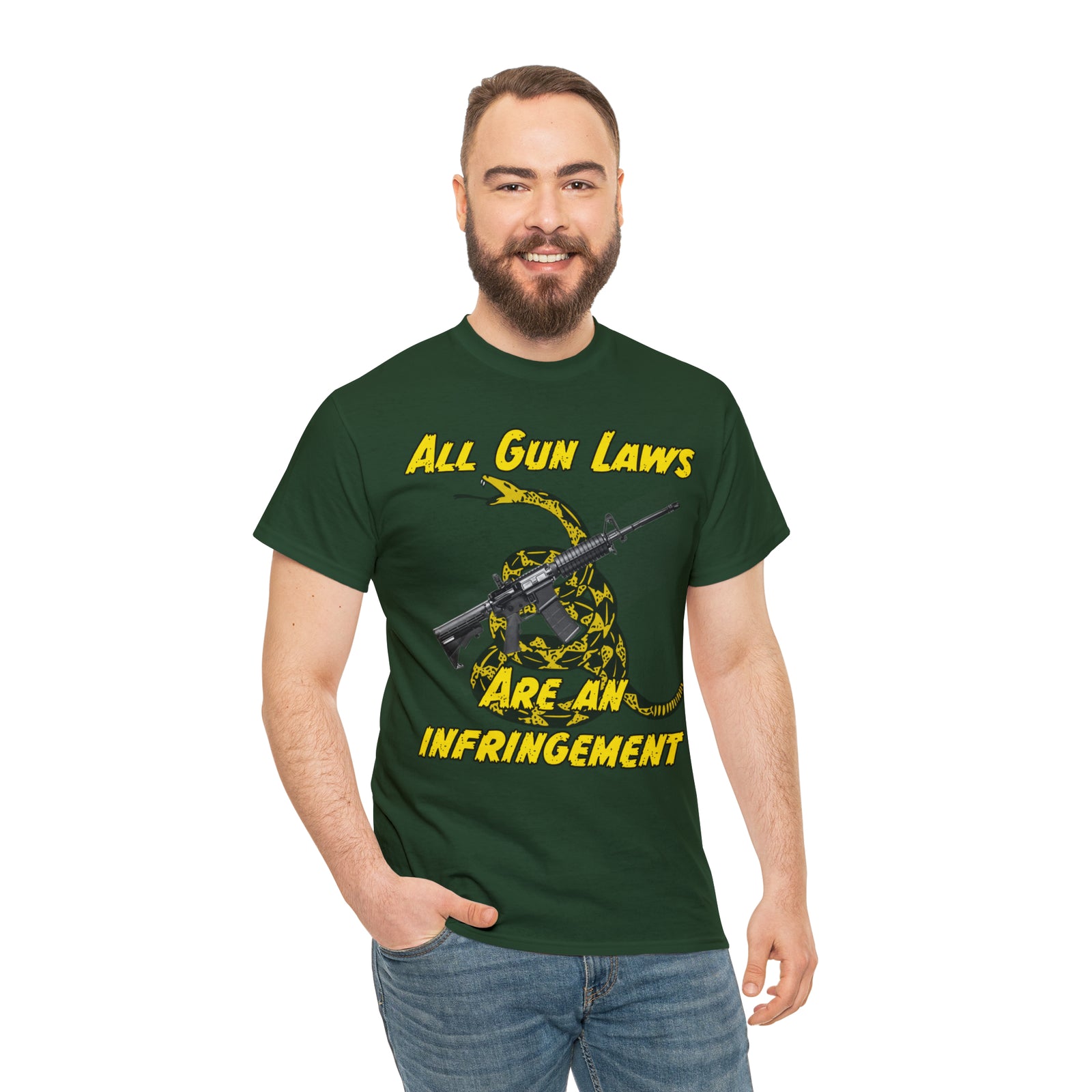 All Gun Laws Are Infringements AR15 Gadsden T-Shirt