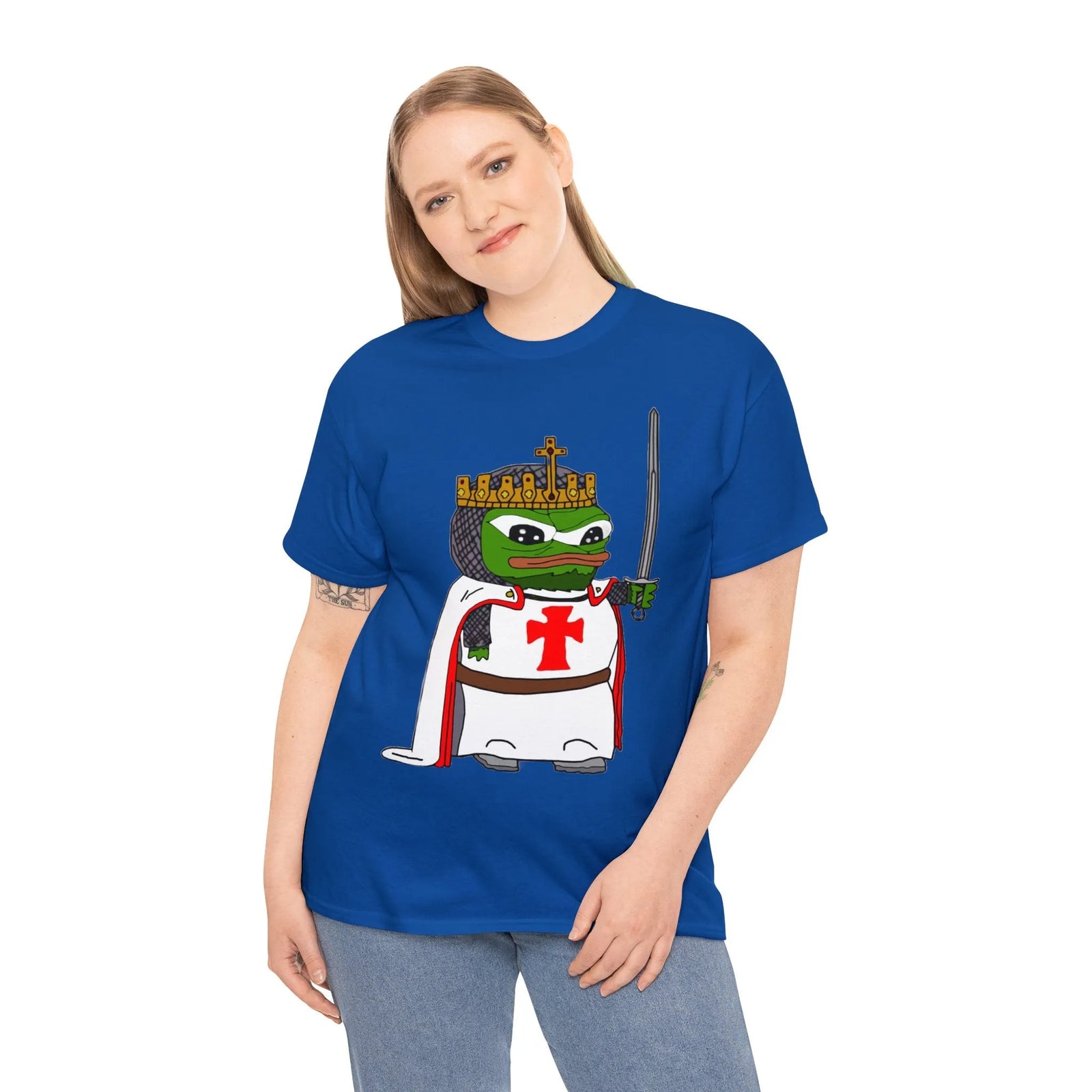 Pepe the Frog Crusader Knight T-Shirt - Deus Vult Meme