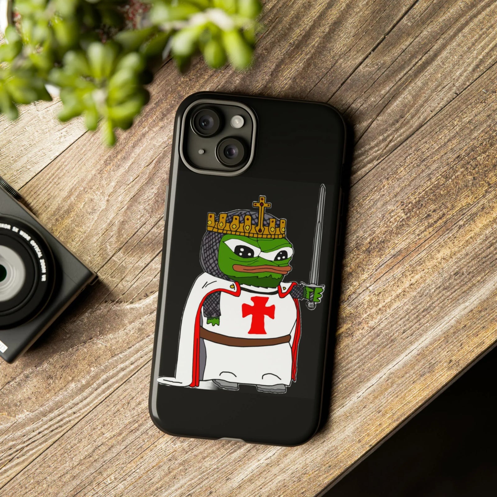 Crusader Pepe Cell Phone Case - Deus Vult Knight Phone Cover