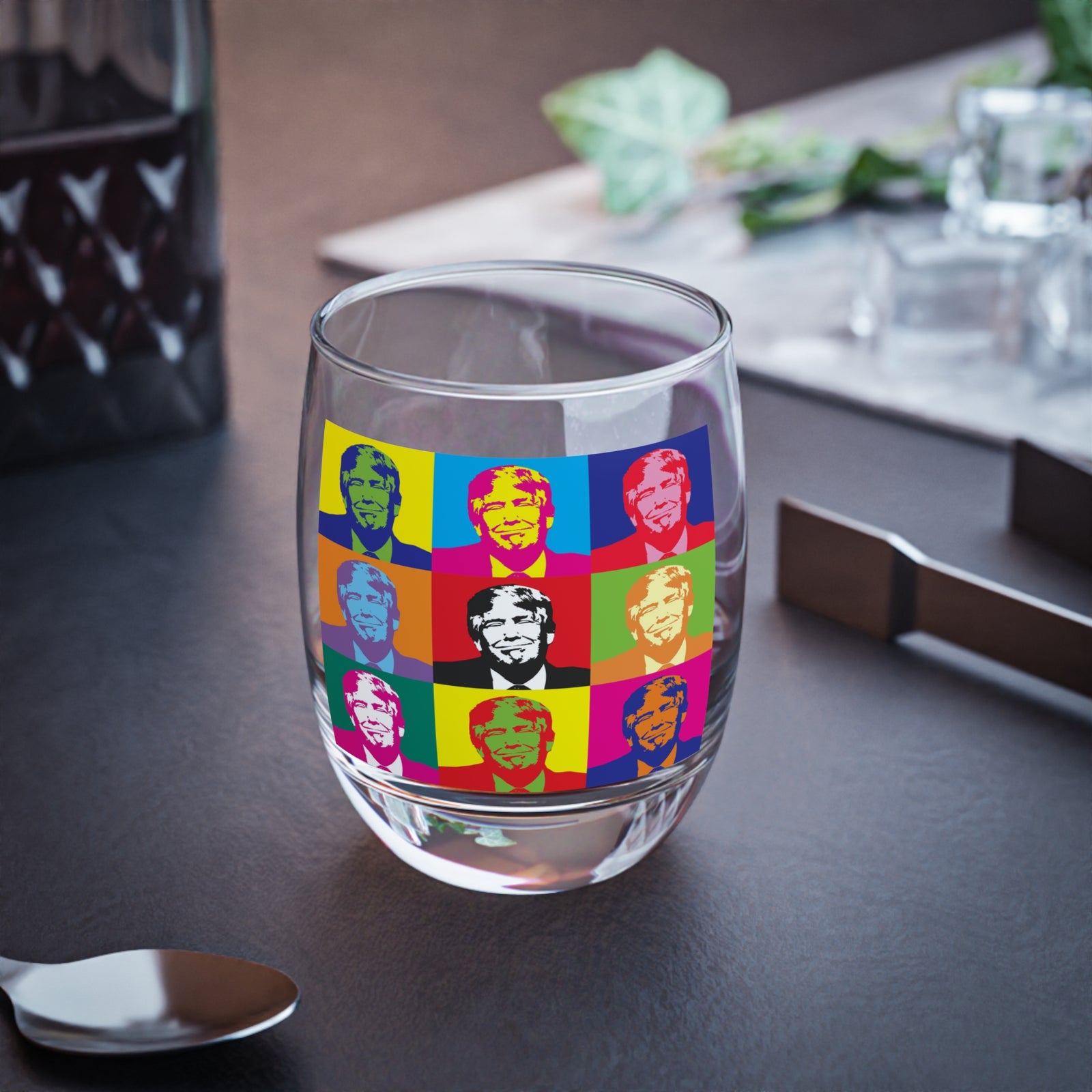 Donald Trump Triumphant Pop Art Whiskey Glass
