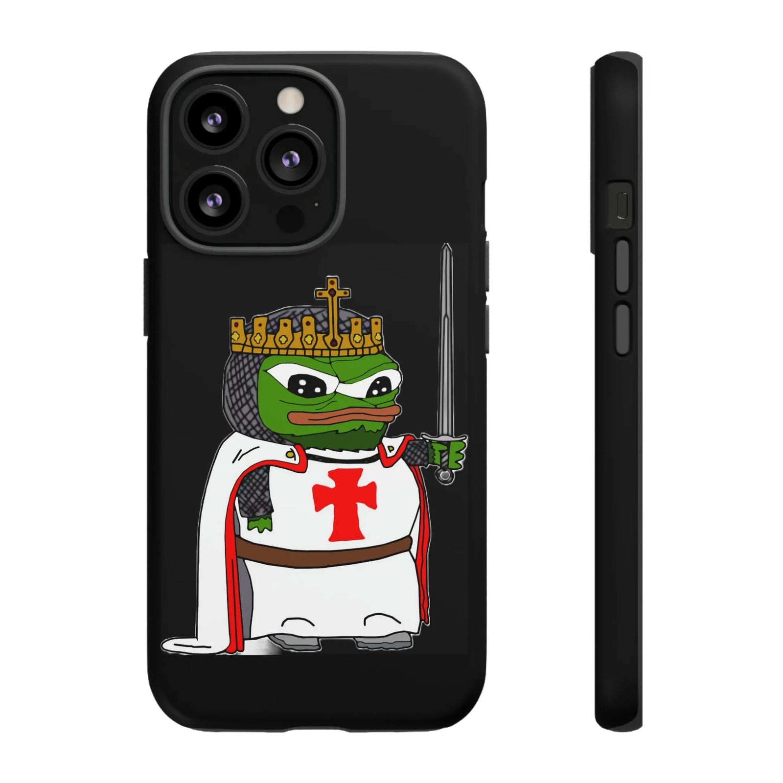 Crusader Pepe Cell Phone Case - Deus Vult Knight Phone Cover