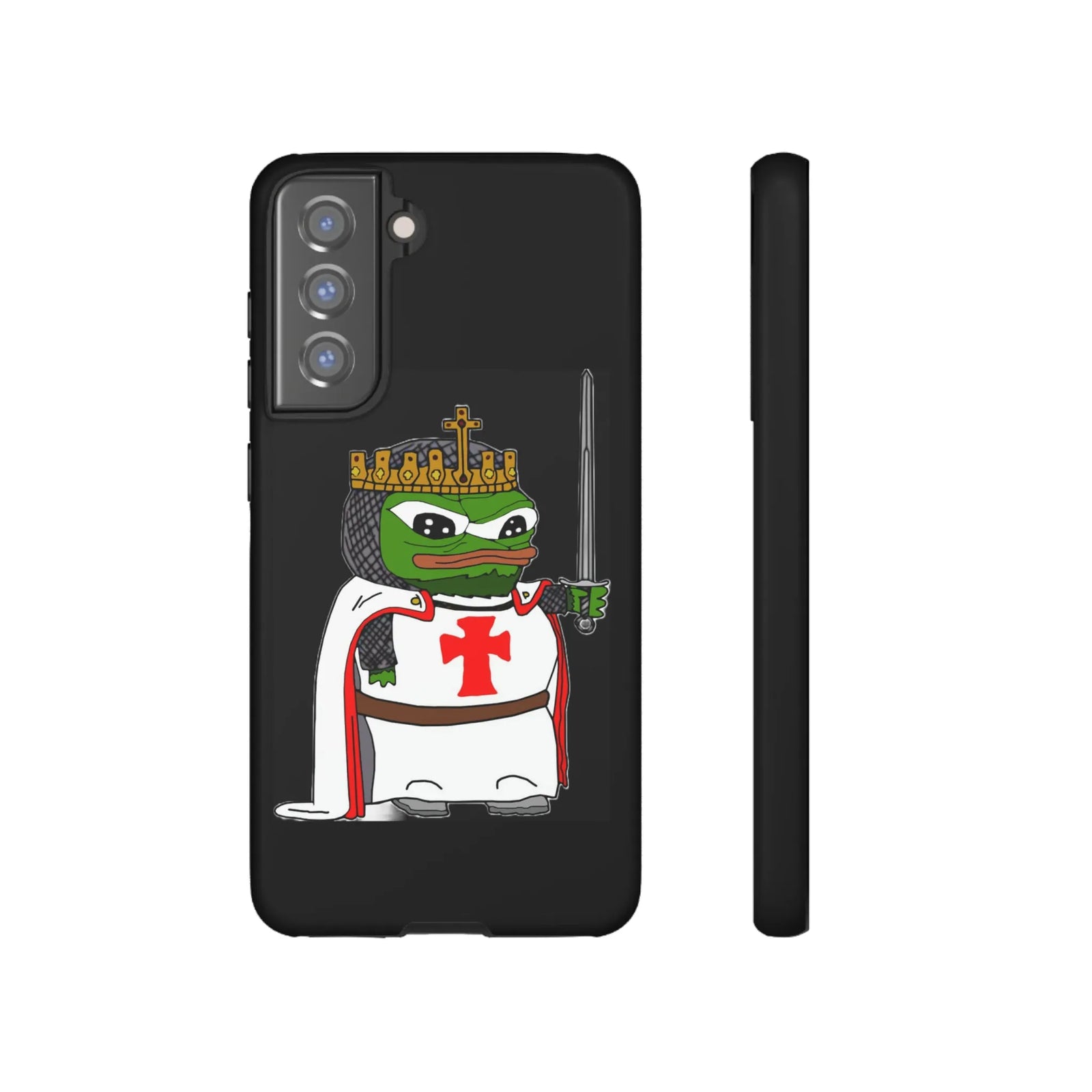 Crusader Pepe Cell Phone Case - Deus Vult Knight Phone Cover