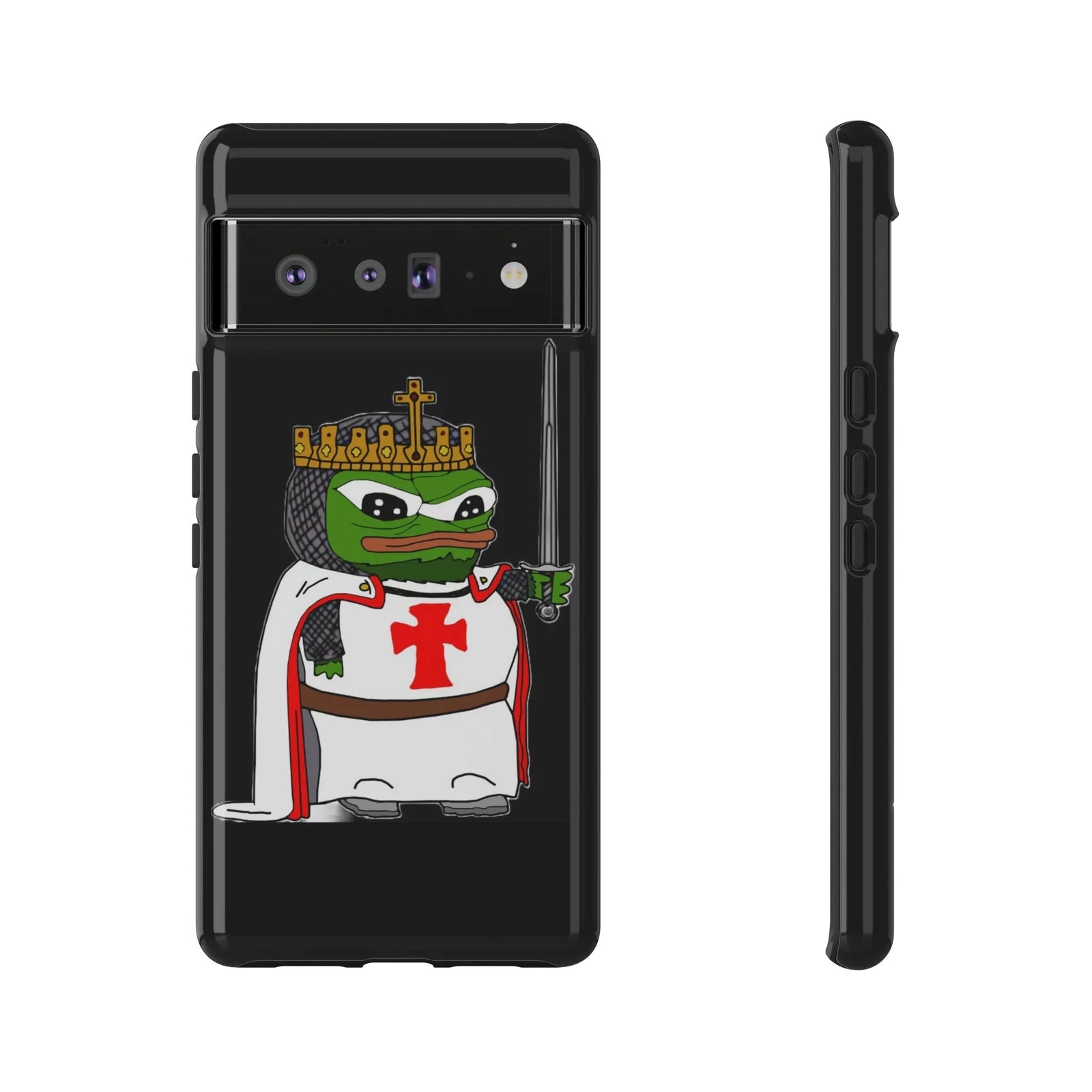 Crusader Pepe Cell Phone Case - Deus Vult Knight Phone Cover