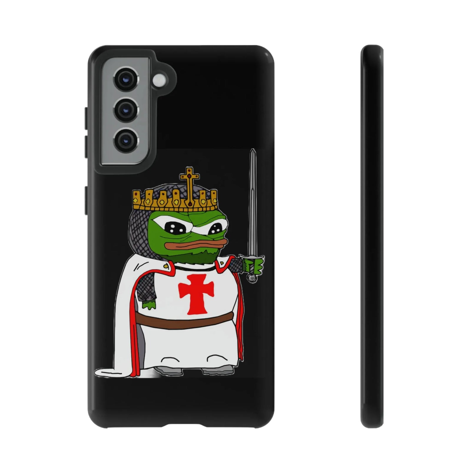Crusader Pepe Cell Phone Case - Deus Vult Knight Phone Cover