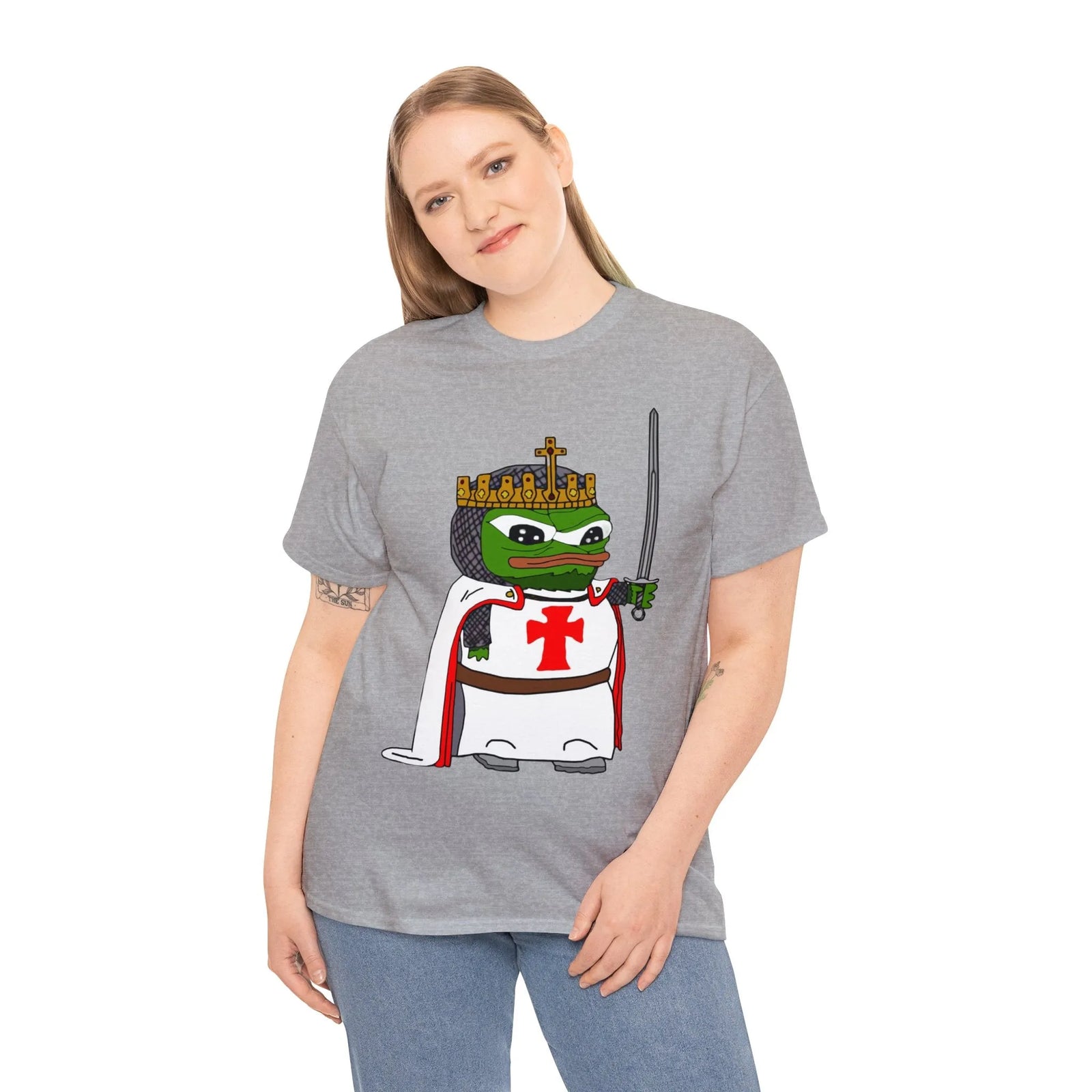 Pepe the Frog Crusader Knight T-Shirt - Deus Vult Meme