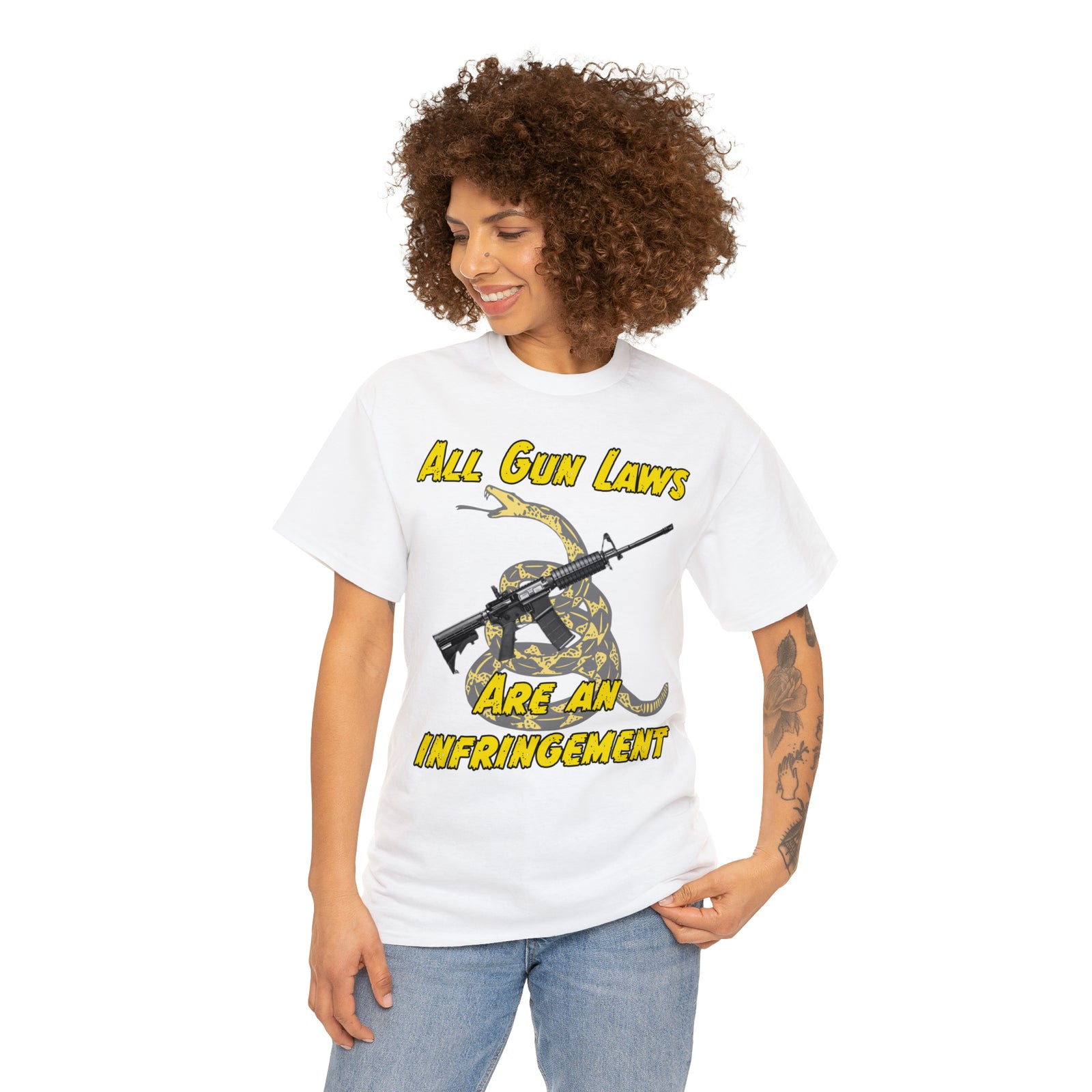 All Gun Laws Are Infringements AR15 Gadsden T-Shirt