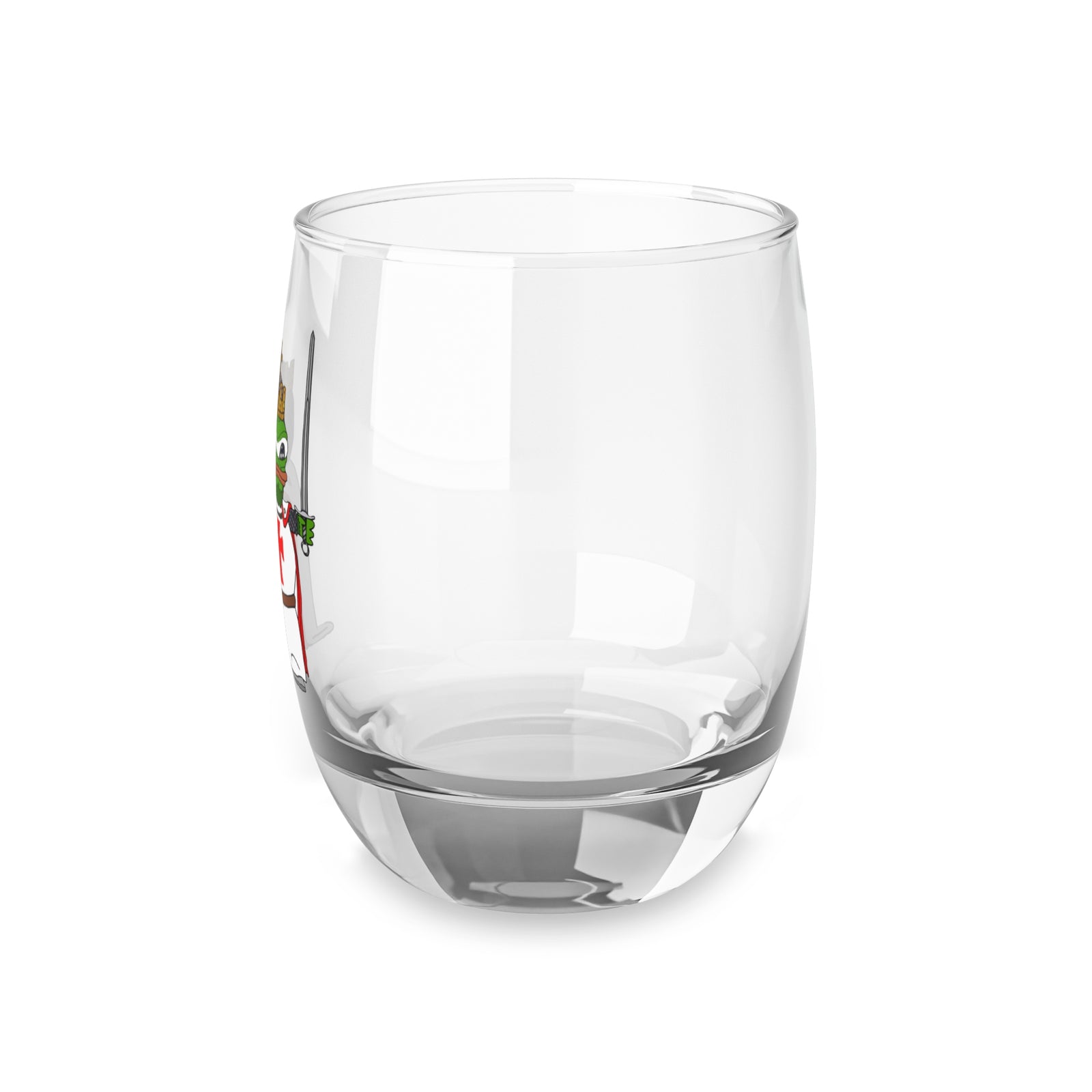 Pepe the Crusader Knight Whiskey Glass - Deus Vult Rocks Glass