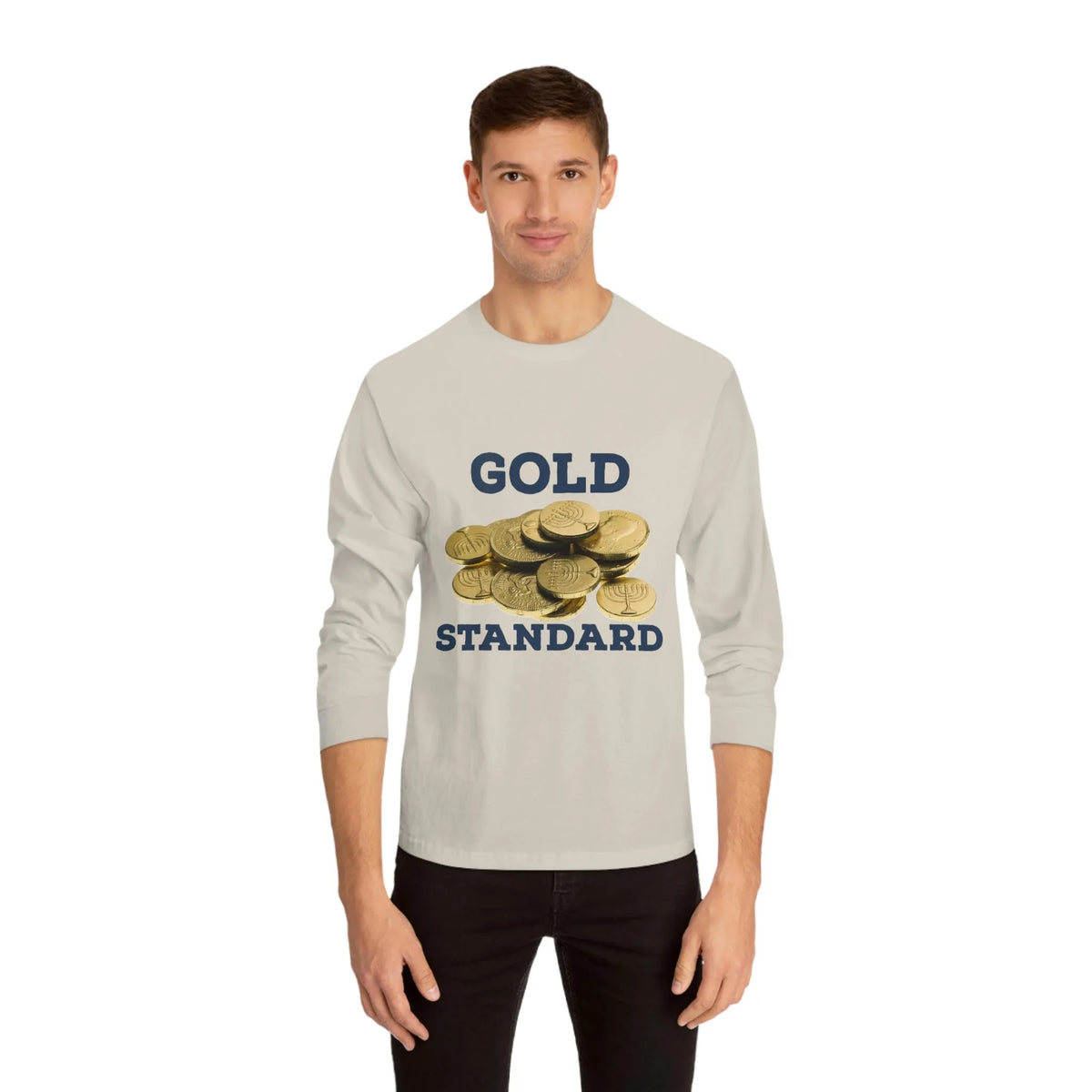 Gold Standard Hanukkah Gelt Long Sleeve Tee